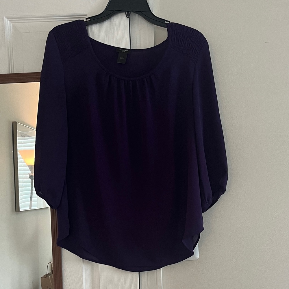 Ann Taylor Deep Purple Blouse